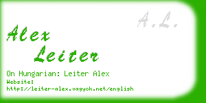 alex leiter business card